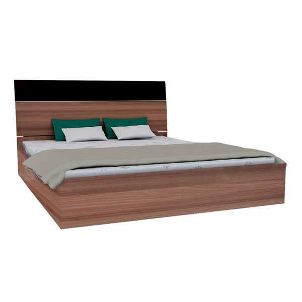 Bharat Lifestyle Engineered Wood Queen Bed  (Finish Color - Acacia Dark, Delivery Condition - Knock Down)