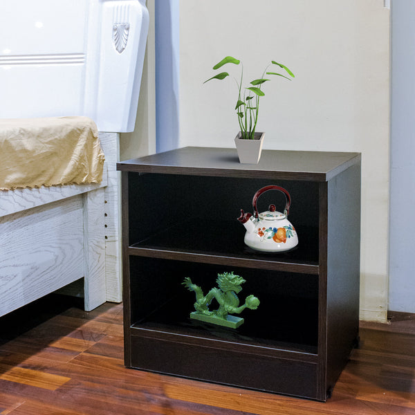 Bharat Lifestyle Aspire Engineered Wood Side Table  (Finish Color - Wenge, Knock Down)