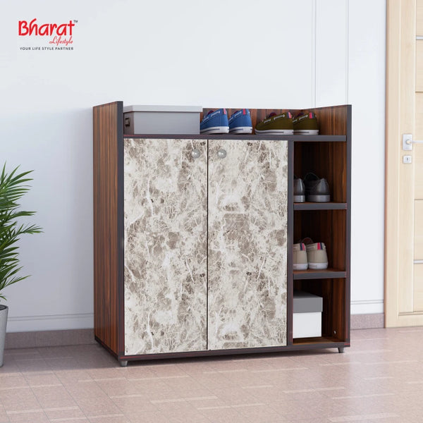 Bharat Lifestyle Phoenix Engineered Wood Shoe Rack (Brown, 6 Shelves, Knock Down)
