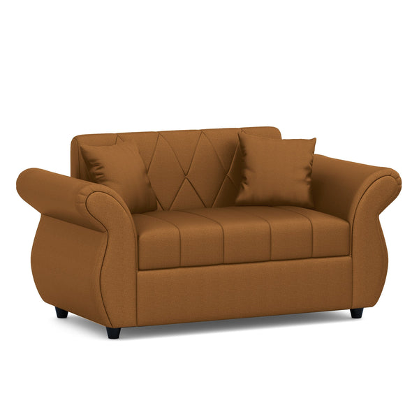 Bharat Lifestyle Alina Leatherette 2 Seater Sofa  (Finish Color - Tan, DIY(Do-It-Yourself))