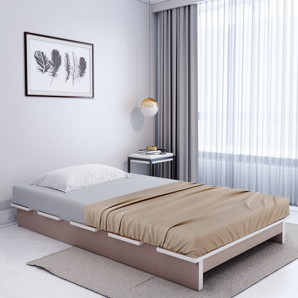 Bharat Lifestyle Celtis Engineered Wood Single Bed  (Finish Color - Brown, Delivery Condition - DIY(Do-It-Yourself))