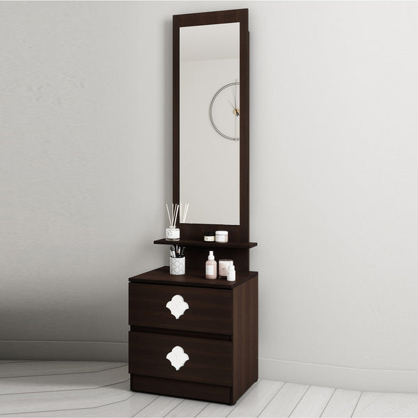 Bharat Lifestyle Liwa Engineered Wood Dressing Table  (Finish Color - Dark Wenge, Knock Down)