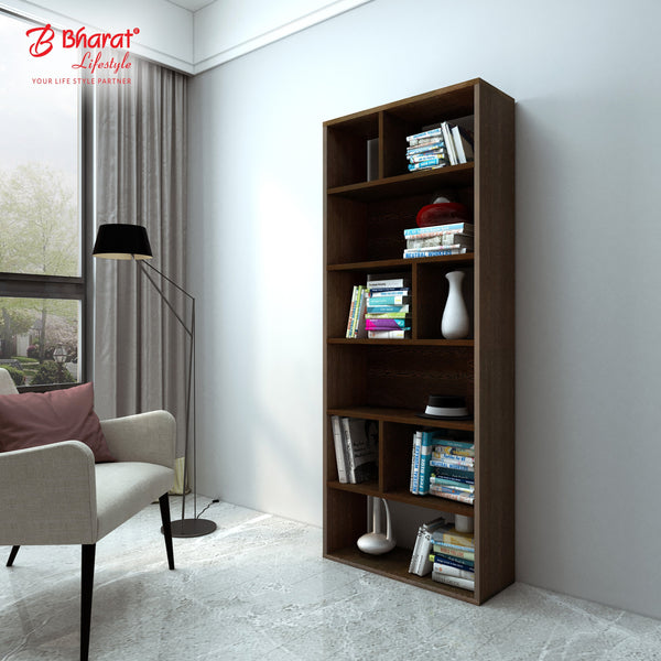 Bharat Lifestyle Nevis Engineered Wood Open Book Shelf (Finish Color - Wenge, DIY(Do-It-Yourself))