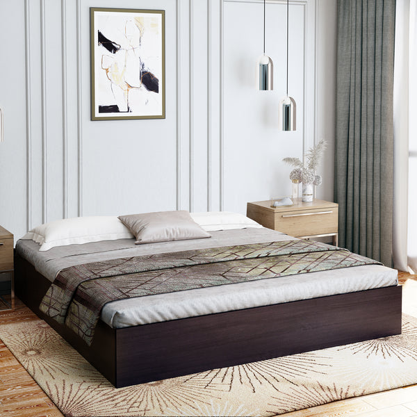 Bharat Lifestyle Clinton Deewan Engineered Wood Queen Bed  (Finish Color - Wenge, Delivery Condition - Knock Down)