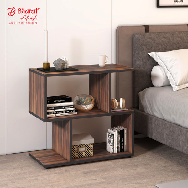 Bharat Lifestyle Satturn Engineered Wood Display Unit  (Finish Color - Brown, DIY(Do-It-Yourself))