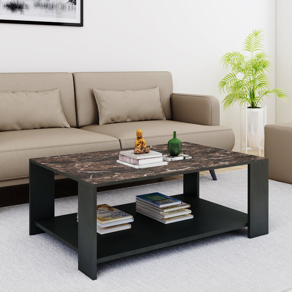 Bharat Lifestyle Juniper Engineered Wood Coffee Table  (Finish Color - Wenge Brown, Knock Down)