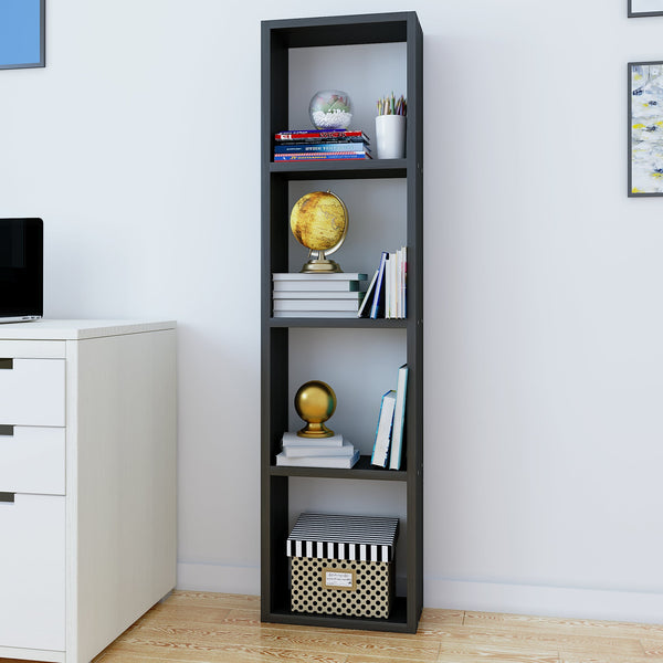Bharat Lifestyle Merapi Engineered Wood Open Book Shelf (Finish Color - Light Wenge, DIY(Do-It-Yourself))