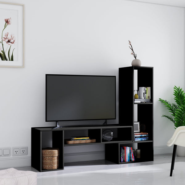Bharat Lifestyle Spinet Engineered Wood TV Entertainment Unit  (Finish Color - Wenge, Knock Down)