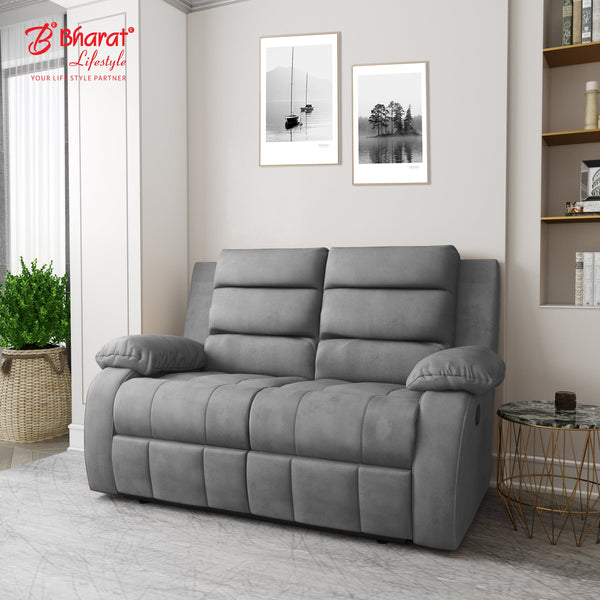 Bharat Lifestyle Austin Fabric Manual Recliner  (Finish Color - Grey, DIY(Do-It-Yourself))