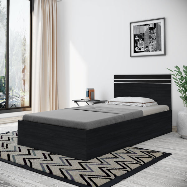 Bharat Lifestyle Athens Engineered Wood Single Box Bed  (Finish Color - Wenge, Delivery Condition - Knock Down)