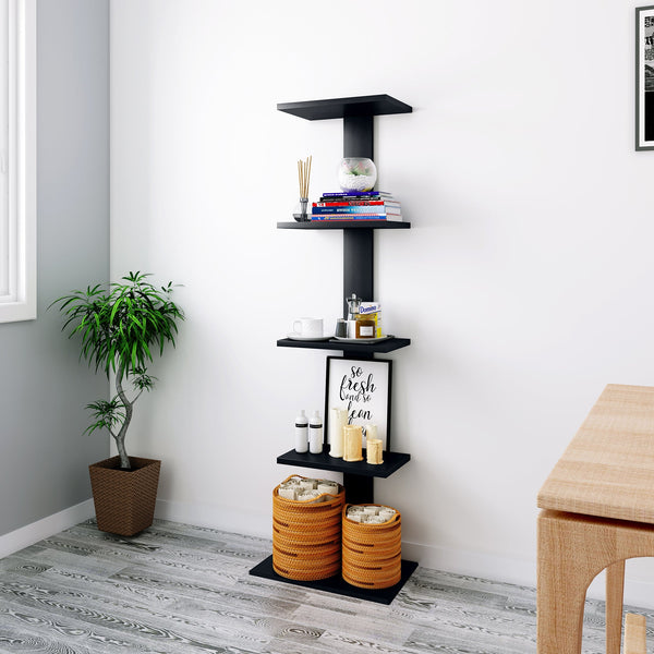 Bharat Lifestyle Erabus Engineered Wood Open Book Shelf (Finish Color - Wenge, DIY(Do-It-Yourself))