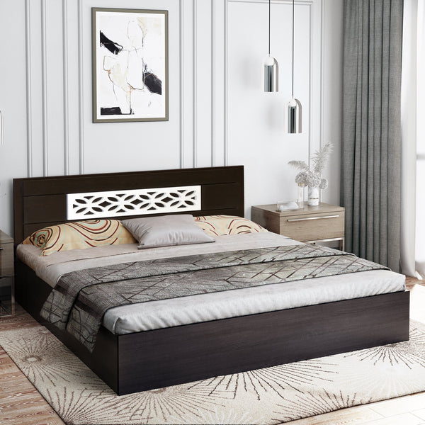 Bharat Lifestyle Oman Engineered Wood Queen Box Bed  (Finish Color - Wenge, Delivery Condition - Knock Down)