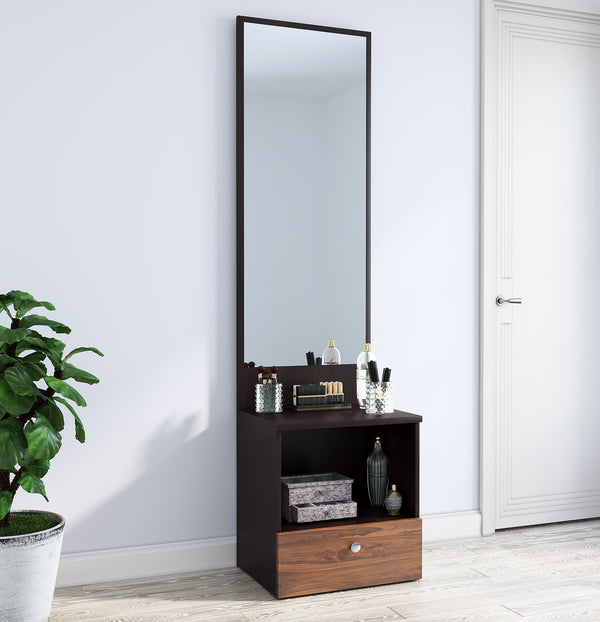 Bharat Lifestyle Andorra Engineered Wood Dressing Table  (Finish Color - Wenge, Knock Down)