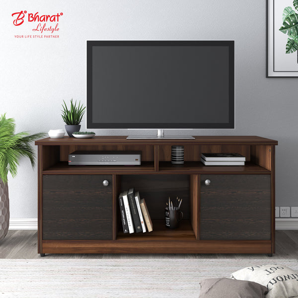 Bharat Lifestyle Aster Engineered Wood TV Entertainment Unit  (Finish Color - Brown, Knock Down)