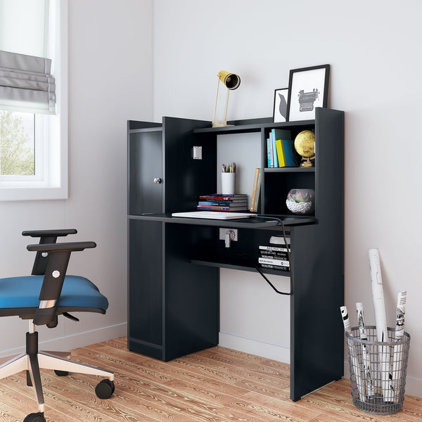 Bharat Lifestyle Moon flower Engineered Wood Study Table  (Free Standing, Finish Color - Wenge, Knock Down)
