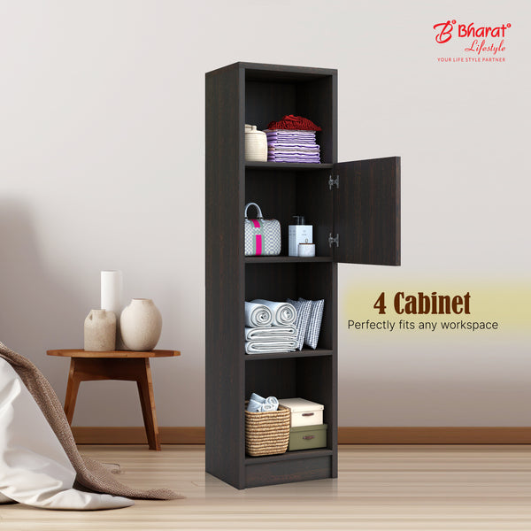 Bharat Lifestyle Miamai Engineered Wood Free Standing Cabinet  (Finish Color - Wenge, Knock Down)