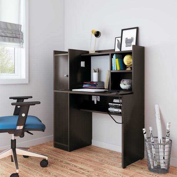 Bharat Lifestyle Moon flower Engineered Wood Study Table  (Free Standing, Finish Color - Brown, Knock Down)