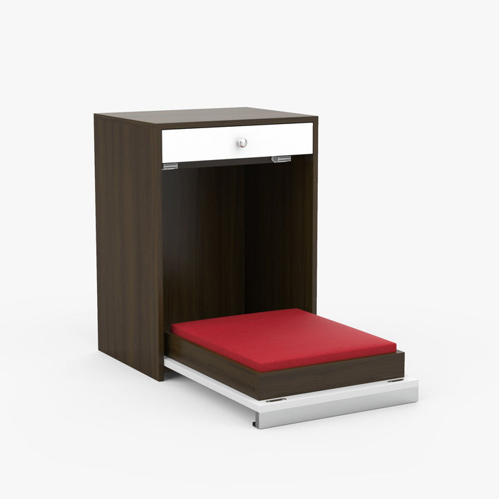 Bharat Lifestyle Active Orion Pet Bed Cum Engineered Wood Side Table (Finish Color - White and Brown, Knock Down) - BHARAT LIFESPACE PRIVATE LIMITED