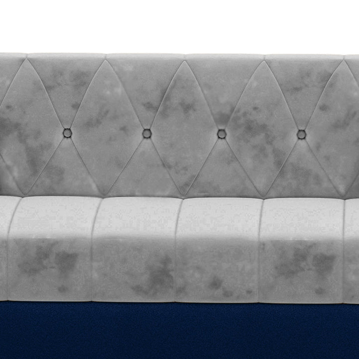 Bharat Lifestyle Alina Fabric 3 Seater Sofa (Blue & Grey) | Modern Dual Tone Design | DIY Assembly | Wooden Frame | Comfortable Seating | 1 Year Warranty - BHARAT LIFESPACE PRIVATE LIMITED