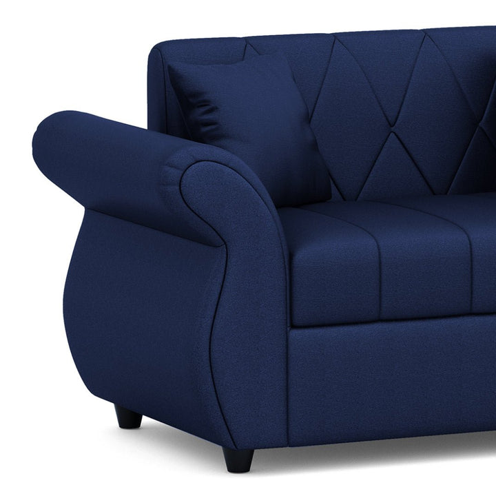 Bharat Lifestyle Alina Leatherette 3 Seater Sofa (Blue) | Stylish Modern Design | DIY Assembly | Durable Wooden Frame | Comfortable Seating | 1 Year Warranty - BHARAT LIFESPACE PRIVATE LIMITED