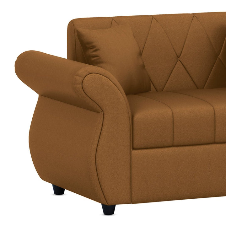 Bharat Lifestyle Alina Leatherette 3+2+D+CT Sofa Set (Finish Color - Tan) | Luxurious & Comfortable Sofa for Living Room, Bedroom & Office | Wooden Frame | DIY Assembly(Do - It - Yourself) | 1 Year Warranty - BHARAT LIFESPACE PRIVATE LIMITED