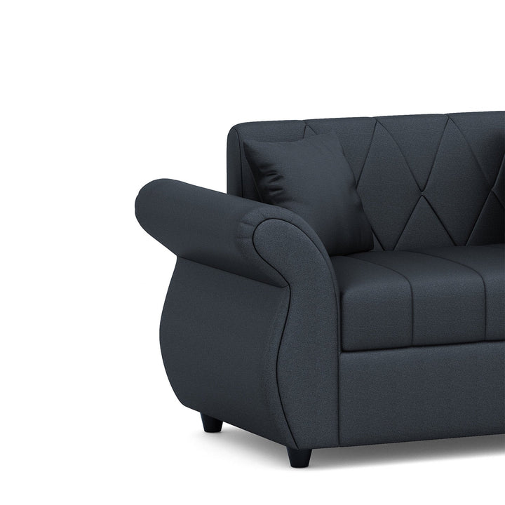 Bharat Lifestyle Alina Leatherette Upholstery 2 Seater (Finish Color - Black) Sofa, Luxurious Looks and Comfortable Sofa for Living Room, Bedroom, Home and Office, Wooden Frame Sofa, Black, Assembly DIY(Do - It - Yourself) - BHARAT LIFESPACE PRIVATE LIMITED