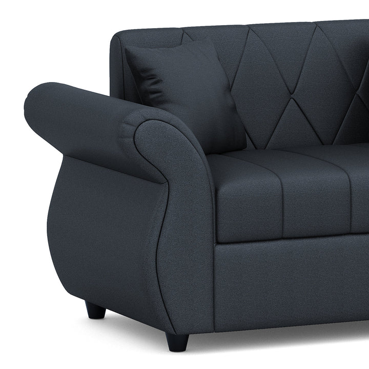 Bharat Lifestyle Alina Leatherette Upholstery 3 + 2 + 2 + D + CT Seater (Finish Color - Black) Sofa, Luxurious Looks and Comfortable Sofa for Living Room, Bedroom, Home and Office, Wooden Frame Sofa, Assembly DIY(Do - It - Yourself) - BHARAT LIFESPACE PRIVATE LIMITED