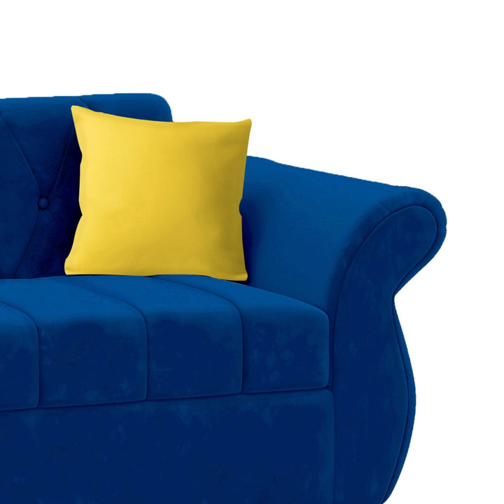 Bharat Lifestyle Alina Suede Velvet Fabric 3 + 2 + 2 + D + CT Seater (Finish Color – Blue) Sofa, Luxurious Looks and Comfortable Sofa for Living Room, Bedroom, Home and Office, Wooden Frame Sofa, Assembly DIY(Do - It - Yourself) - BHARAT LIFESPACE PRIVATE LIMITED