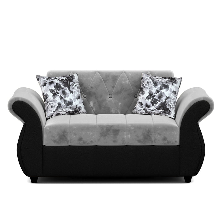 Bharat Lifestyle Alina Suede Velvet Fabric 3 + 2 + D + CT Seater (Finish Color – Black and Grey) Sofa, Luxurious Looks and Comfortable Sofa for Living Room, Bedroom, Home and Office, Wooden Frame Sofa, Assembly DIY(Do - It - Yourself) - BHARAT LIFESPACE PRIVATE LIMITED