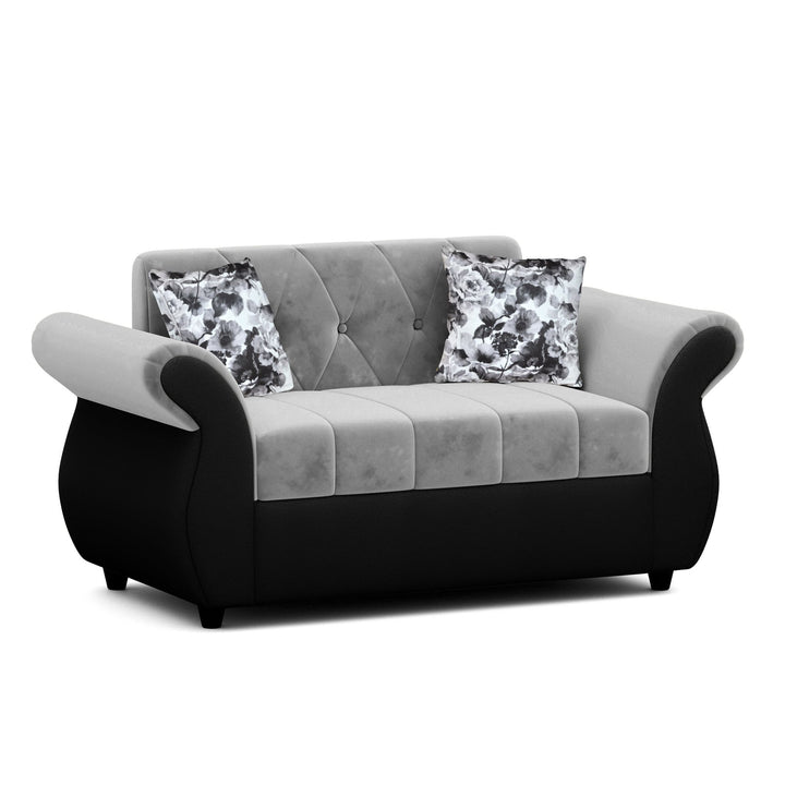 Bharat Lifestyle Alina Suede Velvet Fabric 3 + 2 + D + CT Seater (Finish Color – Black and Grey) Sofa, Luxurious Looks and Comfortable Sofa for Living Room, Bedroom, Home and Office, Wooden Frame Sofa, Assembly DIY(Do - It - Yourself) - BHARAT LIFESPACE PRIVATE LIMITED