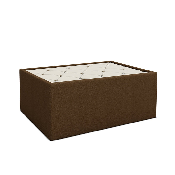Bharat Lifestyle Alina Suede Velvet Fabric 3 + 2 + D + CT Seater (Finish Color – Cream and Brown) Sofa, Luxurious Looks and Comfortable Sofa for Living Room, Bedroom, Home and Office, Wooden Frame Sofa, Assembly DIY(Do - It - Yourself) - BHARAT LIFESPACE PRIVATE LIMITED