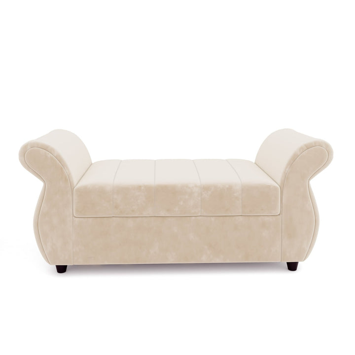 Bharat Lifestyle Alina Suede Velvet Fabric 3 + 2 + D + CT Seater (Finish Color – Cream) Sofa, Luxurious Looks and Comfortable Sofa for Living Room, Bedroom, Home and Office, Wooden Frame Sofa, Assembly DIY(Do - It - Yourself) - BHARAT LIFESPACE PRIVATE LIMITED
