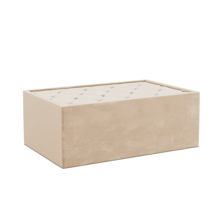 Bharat Lifestyle Alina Suede Velvet Fabric 3 + 2 + D + CT Seater (Finish Color – Cream) Sofa, Luxurious Looks and Comfortable Sofa for Living Room, Bedroom, Home and Office, Wooden Frame Sofa, Assembly DIY(Do - It - Yourself) - BHARAT LIFESPACE PRIVATE LIMITED