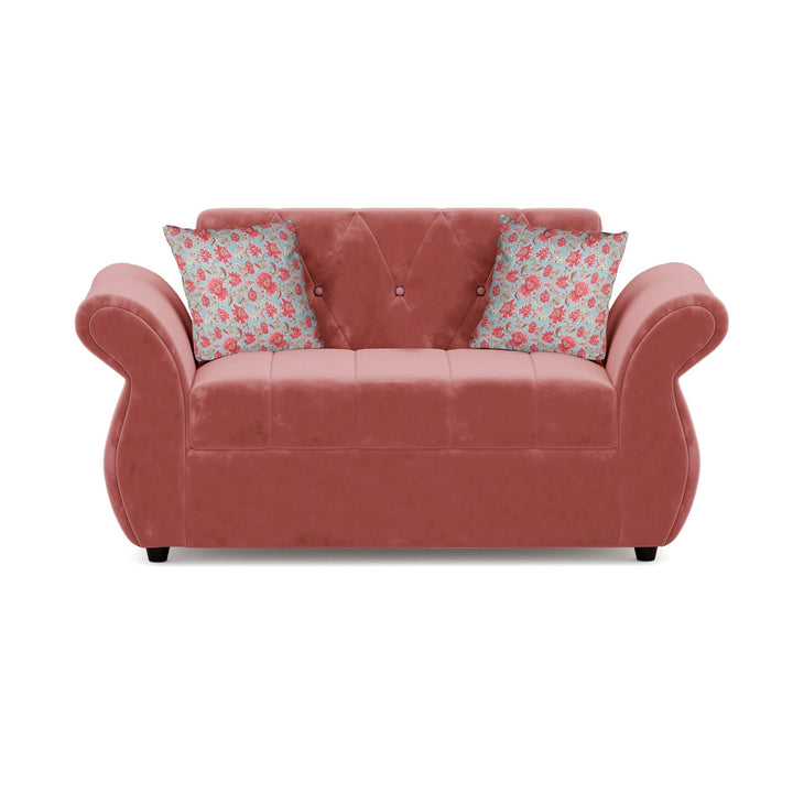 Bharat Lifestyle Alina Suede Velvet Fabric 3+2 Seater (Finish Color - Peach) Sofa, Luxurious Looks and Comfortable Sofa for Living Room, Bedroom, Home and Office, Wooden Frame Sofa, Assembly DIY(Do - It - Yourself) - BHARAT LIFESPACE PRIVATE LIMITED