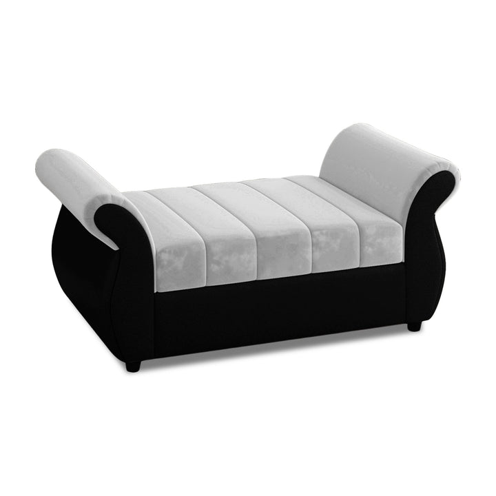 Bharat Lifestyle Alina Suede Velvet Fabric Diwan (Finish Color – Black and Grey), Luxurious Looks and Comfortable Sofa for Living Room, Bedroom, Home and Office, Wooden Frame Sofa, Assembly DIY(Do - It - Yourself) - BHARAT LIFESPACE PRIVATE LIMITED