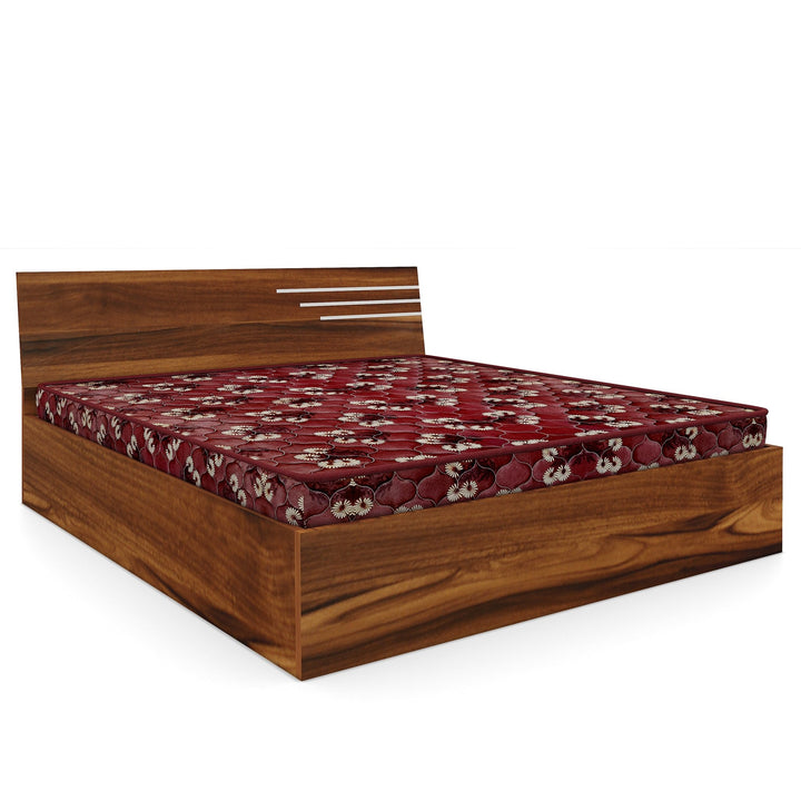 Bharat Lifestyle Amsterdam Bed With Mattress Engineered Wood Queen Bed (Finish Color - Brown With Mattress, Delivery Condition - Knock Down) - BHARAT LIFESPACE PRIVATE LIMITED