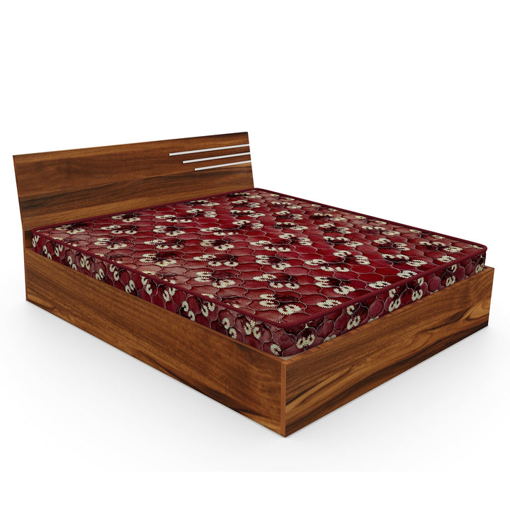 Bharat Lifestyle Amsterdam Bed With Mattress Engineered Wood Queen Bed (Finish Color - Brown With Mattress, Delivery Condition - Knock Down) - BHARAT LIFESPACE PRIVATE LIMITED