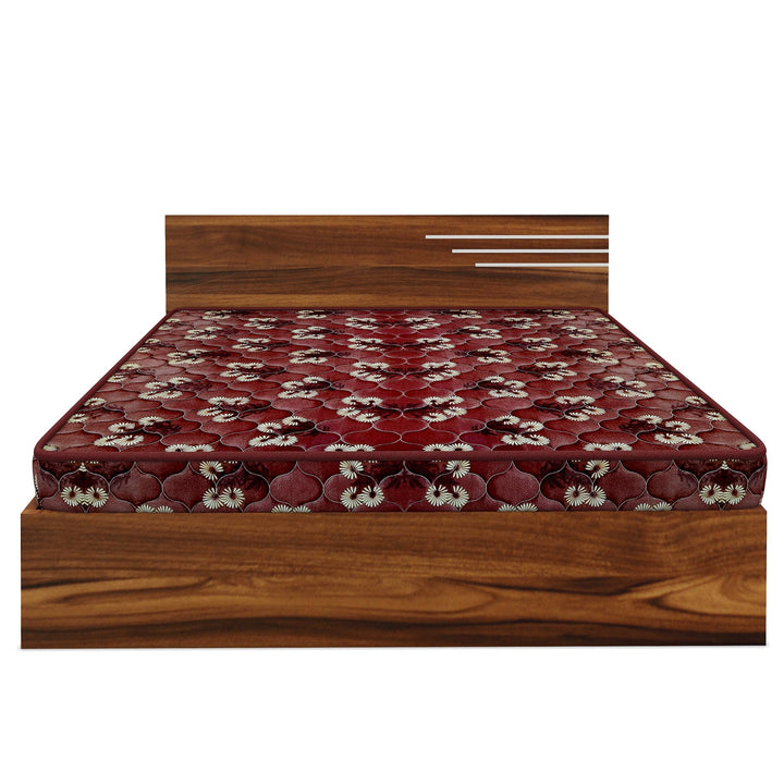 Bharat Lifestyle Amsterdam Bed With Mattress Engineered Wood Queen Bed (Finish Color - Brown With Mattress, Delivery Condition - Knock Down) - BHARAT LIFESPACE PRIVATE LIMITED