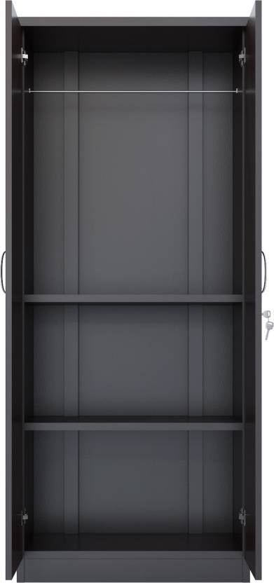 Bharat Lifestyle Amsterdam Engineered Wood 2 Door Wardrobe (Finish Color - Wenge, Knock Down) - BHARAT LIFESPACE PRIVATE LIMITED