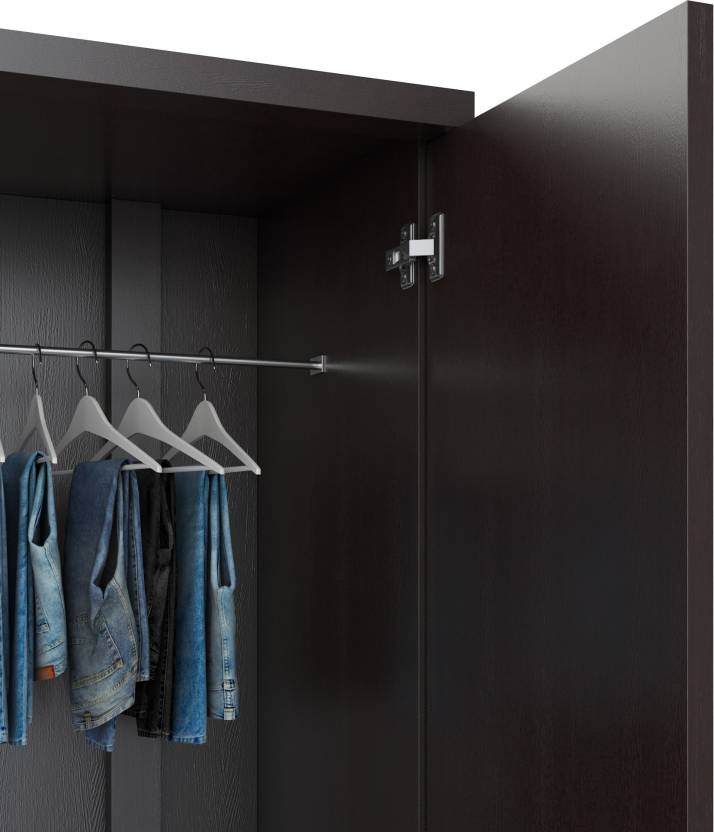 Bharat Lifestyle Amsterdam Engineered Wood 2 Door Wardrobe (Finish Color - Wenge, Knock Down) - BHARAT LIFESPACE PRIVATE LIMITED