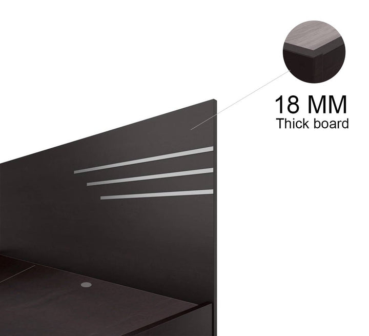 Bharat Lifestyle Amsterdam Engineered Wood King Bed (Finish Color - Flowery Wenge, Delivery Condition - Knock Down) - BHARAT LIFESPACE PRIVATE LIMITED