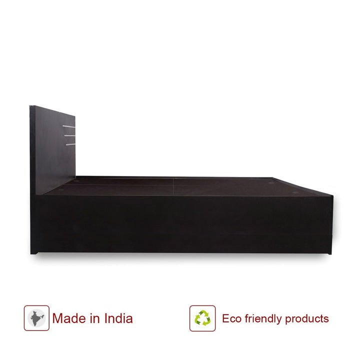 Bharat Lifestyle Amsterdam Engineered Wood King Bed (Finish Color - Flowery Wenge, Delivery Condition - Knock Down) - BHARAT LIFESPACE PRIVATE LIMITED