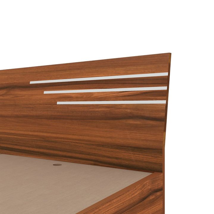 Bharat Lifestyle Amsterdam Engineered Wood Queen Bed (Finish Color - Brown, Delivery Condition - Knock Down) - BHARAT LIFESPACE PRIVATE LIMITED