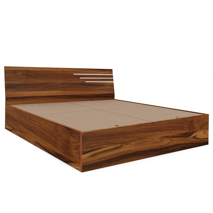 Bharat Lifestyle Amsterdam Engineered Wood Queen Bed (Finish Color - Brown, Delivery Condition - Knock Down) - BHARAT LIFESPACE PRIVATE LIMITED