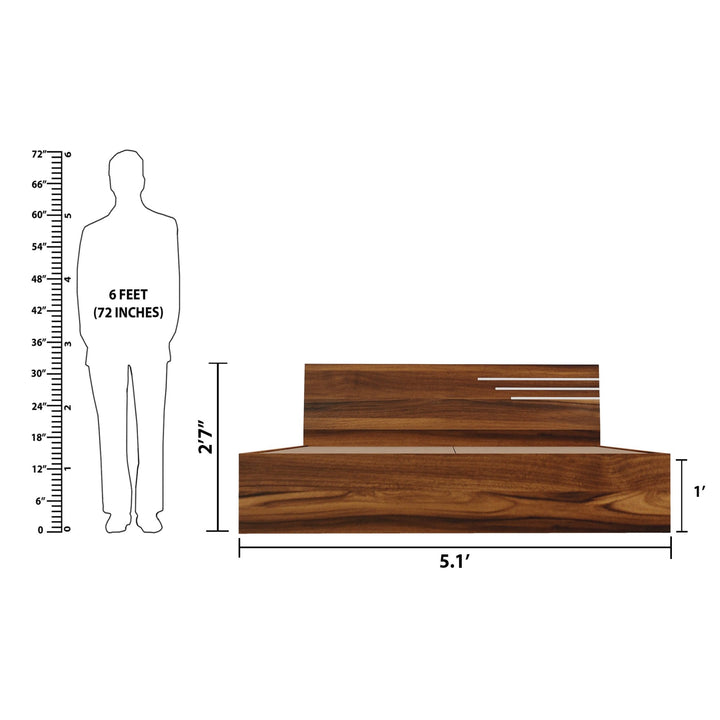 Bharat Lifestyle Amsterdam Engineered Wood Queen Bed (Finish Color - Brown, Delivery Condition - Knock Down) - BHARAT LIFESPACE PRIVATE LIMITED