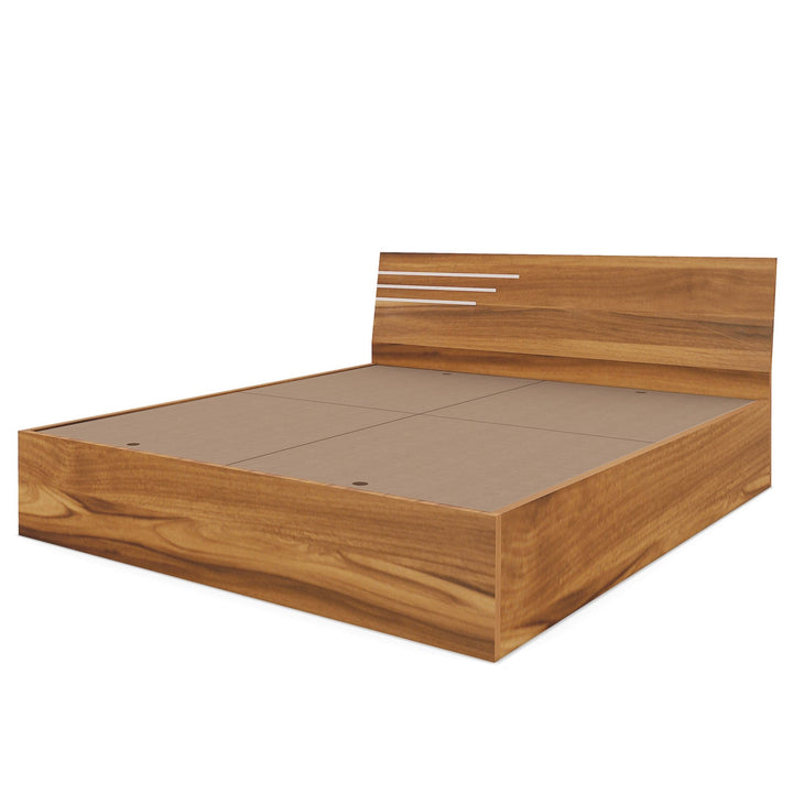 Bharat Lifestyle Amsterdam Engineered Wood Queen Bed (Finish Color - Brown & White, Delivery Condition - Knock Down) - BHARAT LIFESPACE PRIVATE LIMITED