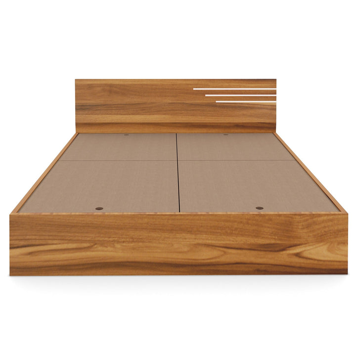 Bharat Lifestyle Amsterdam Engineered Wood Queen Bed (Finish Color - Brown & White, Delivery Condition - Knock Down) - BHARAT LIFESPACE PRIVATE LIMITED