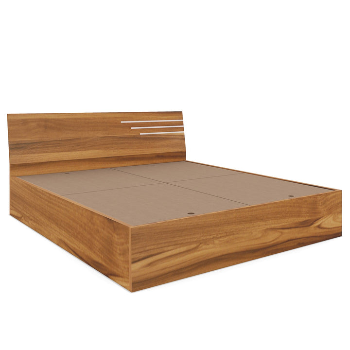Bharat Lifestyle Amsterdam Engineered Wood Queen Bed (Finish Color - Brown & White, Delivery Condition - Knock Down) - BHARAT LIFESPACE PRIVATE LIMITED