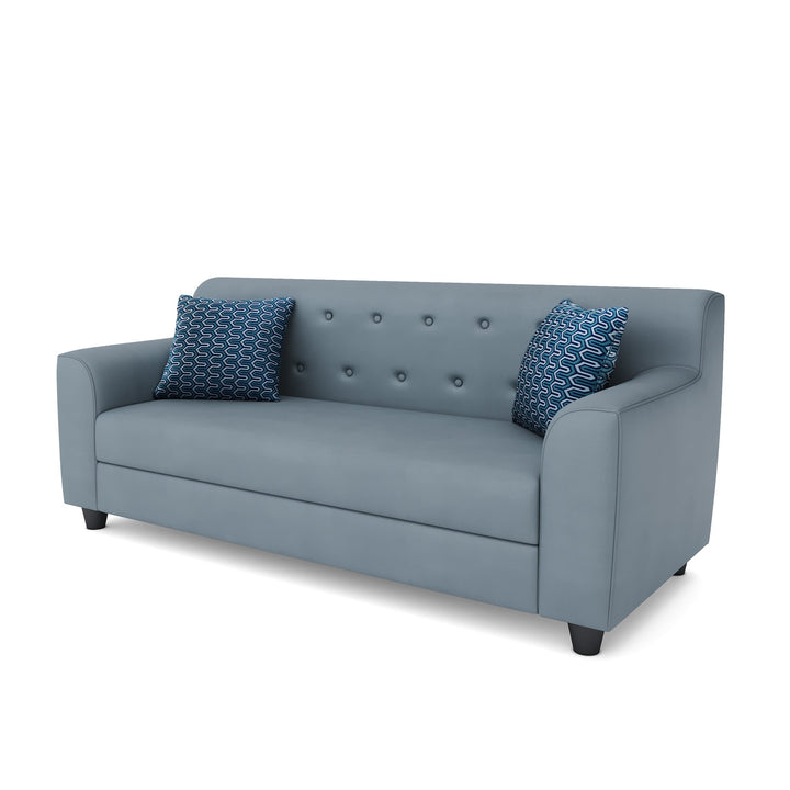 Bharat Lifestyle Anderson Premium Suede Velvet 3 Seater Sofa (Blue) for Living Room, Bedroom, Home and Office| Luxurious Soft Fabric | DIY Assembly | Comfortable Seating | 1 Year Warranty - BHARAT LIFESPACE PRIVATE LIMITED