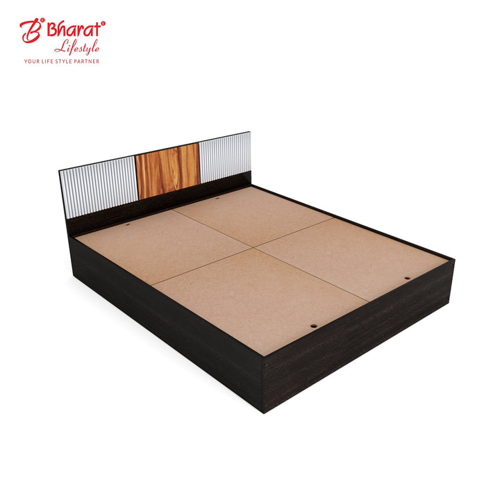 Bharat Lifestyle Aruba Engineered Wood Queen Bed Without Storage, Wooden Double Bed for Bedroom, Living Room, Color – Wenge, Delivery Condition - Knock Down, 1 Year Warranty - BHARAT LIFESPACE PRIVATE LIMITED